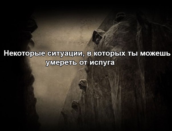 Некоторые ситуации, в которых ты можешь умереть от испуга.